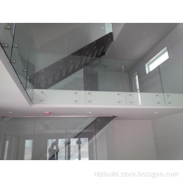 Factory Advertisement Nail Guardrail Stair Glass Railing Prices House Decoration